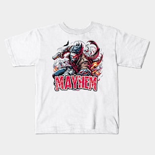 Dark and Deadly Mayhem Kids T-Shirt